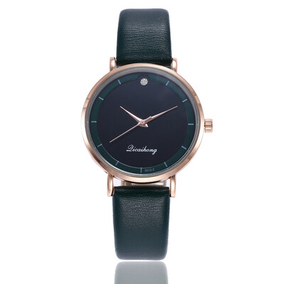 

Korean fashion ladies belt diamond watch simple engraved