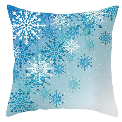 

16 Patterns Nordic Style Geometric Christmas Snowflake Print Pillowcase Colorful Home Office Party Decorative Cushion Cover