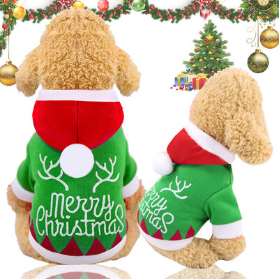 

Gobestart Pet Cat Dog Christmas Winter Warm Clothing Dress Thicken Clothes