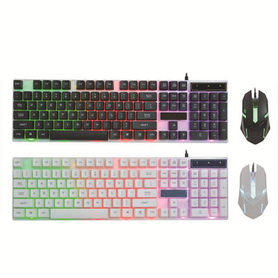 

Wired USB PC Mechanical Feel Gaming Keyboard&Mouse Combo Colorful LED Backlight Set for Laptop Windows