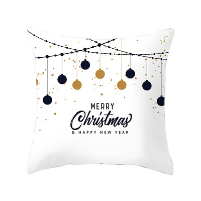 

Christmas Decorative Pillowcase Square Printed Throw Pillow Cover Santa Claus Throw Pillowcase For Home Office