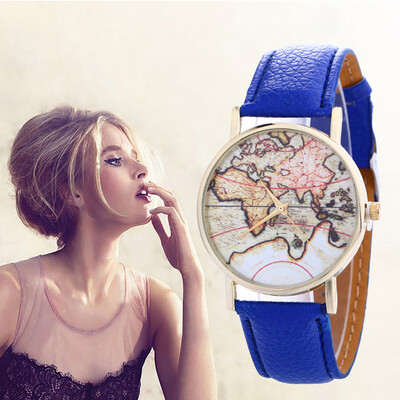 

World Map Watch Casual Women Quartz Wristwatches Dress Watches Quartz Watches Relogio Feminino Halloween Christmas Gift