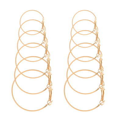 

Gold Fashion Women Small Big Circle Hoop Earrings Steampunk Round Earring Sets Earrings Jewelry Gifts