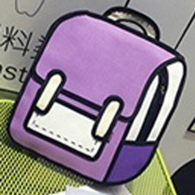 

Multicolor Optional 3D Jump Style 2D Drawing From Cartoon Type Shoulder Bag Comic Backpack Bookbag Bright Collision Color