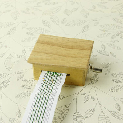 

Siaonvr DIY Hand-cranked Music Box Wooden Box with Hole Puncher&Paper Tapes
