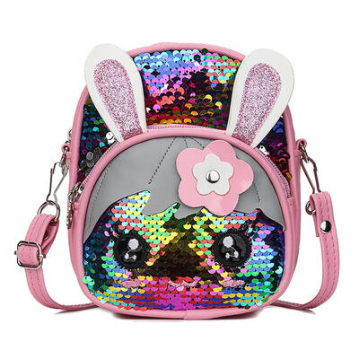 

Small Shoulder Backpacks Girls Cute Animal Decor Leather Messenger Rucksack