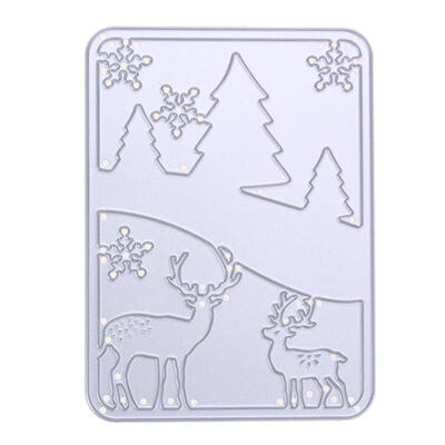 

2 Elks Cutting Dies Stencils Scrapbook Embossing DIY Craft Album Card Gift