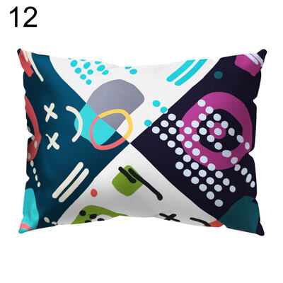 

Cartoon Graffiti Pillow Case Polyester Peach Skin Cushion Cover Home Sofa Decor