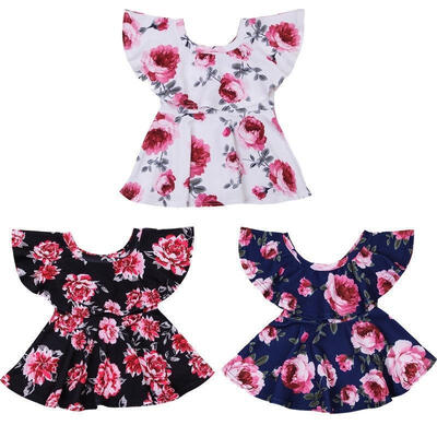 

Newborn Flower Princess Off Shoulder Dress Baby Party Pageant Dresses Clothes