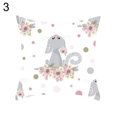

Flower Animal Geometric Print Pillow Case Waist Throw Cushion Cover Home Decor