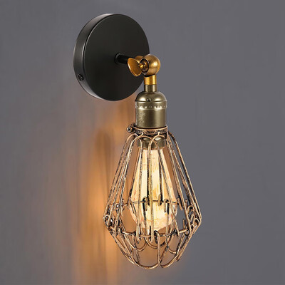 

Loft cage wall lamps industrial wall lights Vintage edison accessories outdoor lighting lights