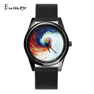 

Festival gift Enmex creative design wrist watch vein fate winding deep temperament wrist watch