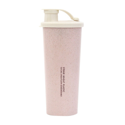 

450 ml whey protein shake bottle water bottle wheat straw without BPA sports Shaker milkshake protein bottle