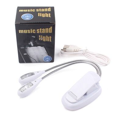 

〖Follure〗LED Reading Lamp Dual Arms 2 LEDs Flexible Book Sheet Music Stand Light Reading