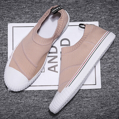 

2019 new summer pedals lazy shoes mens casual shoes breathable socks shoes trend wild mens shoes