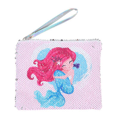 

Sequin Pencil Case Kids Girls Cartoon Clutch Coin Purse Zipper Cosmetic Bag