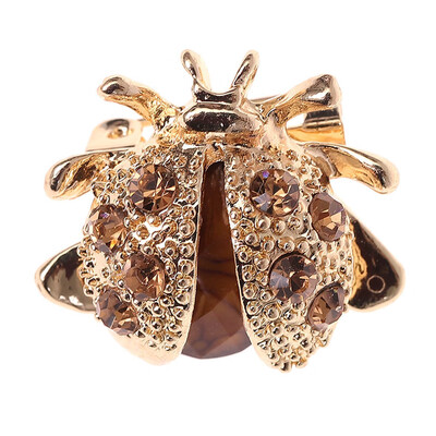 

1Pc New Small Ladybird Colorful Crystal Rhinestones Brooch Pins For Women Or Girls Free Shipping