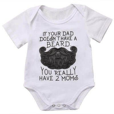 

Funny Newborn Baby Boy Girl Romper Bodysuit Summer Clothes Outfits Sunsuit 0-18M