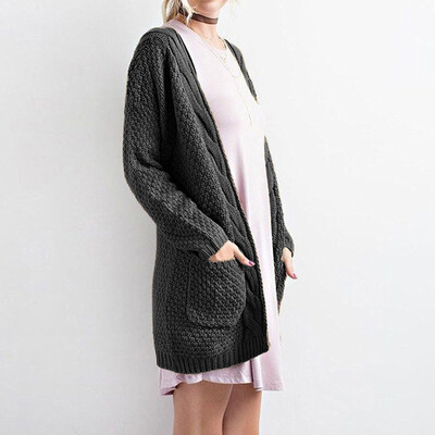 

Toponeto Womens Long Sleeve Knitwear Open Front Cardigan Sweaters Casual Outerwear