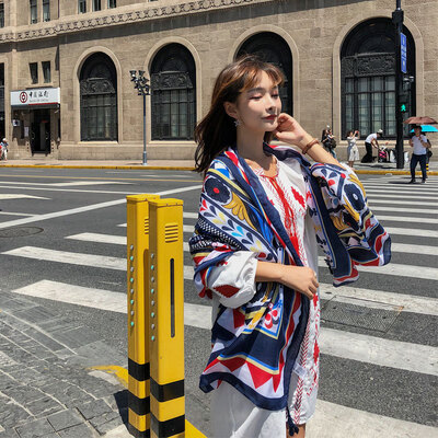 

National style autumn&winter new cotton&linen scarf travel photo wild shawl seaside sunscreen scarf female scarf