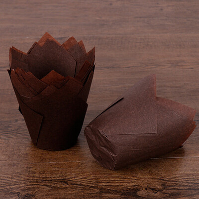 

Gobestart Cake Multi Bakeware Tulip Chocolate Cupcake Baking 50pcs Muffin