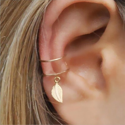 

New Fashion Clip Earrings For Women Imitation Pearl Cross Triangle Crystal Hollow U-shaped Ear Bone Cuff Invisible Men Jewelry