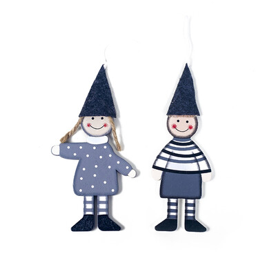 

Boy Girl Wooden Pendant Tree Ornament Family Hanging Decoration Great