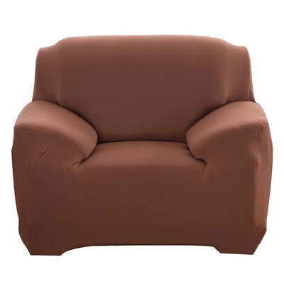 

Fashion Slipcover Stretchable Pure Color Sofa Cushion Cover Light Coffee