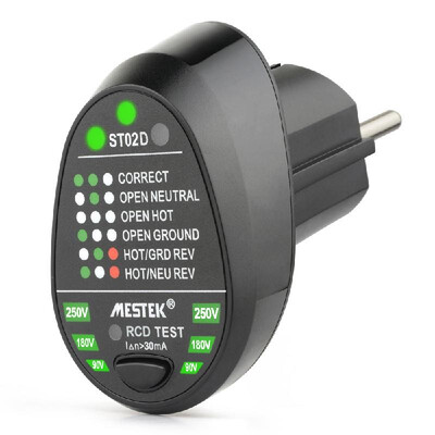 

MESTEK Advanced RCD Electric Socket Tester Automatic Neutral Live Earth Wire Testing Circuit Polarity Detector Wall UK Plug Breake