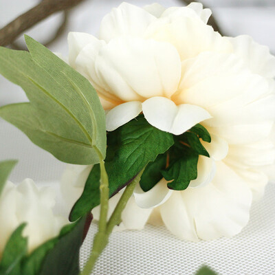 

Gobestart Artificial Silk Fake Flowers Peony Floral Wedding Home Decor White