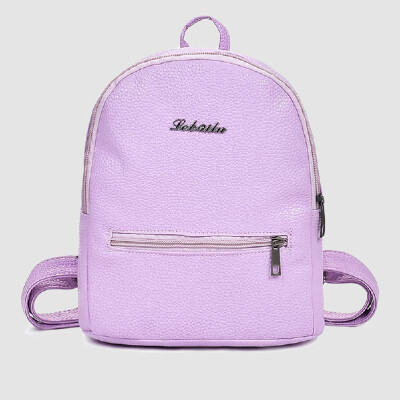 

New Fashion Women Girl PU Backpack Zipper Pocket Adjustable Straps Schoolbag Travelling Student Bag