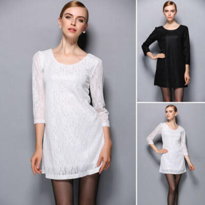 

Women Vintage Summer Slim Fit Cheongsam Evening Party Wedding Lace Floral Dress