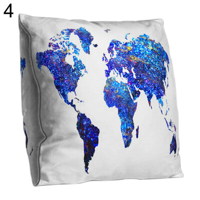 

Double-sided Printed Tree Map Star Sky Pillow Case Cushion Cover Sofa Bed Decor