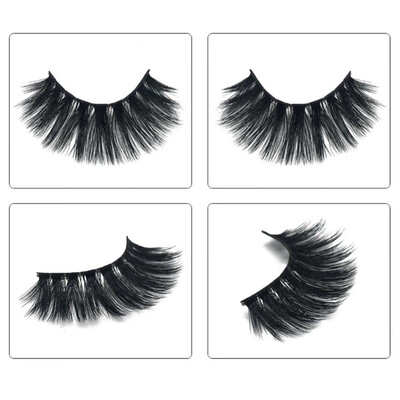 

HUAPAN 1 Pair 3D Lengthen Mink False Eyelashes Dense Extension Fake Eyelash