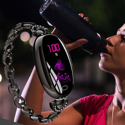 

E68 Women Smart Bracelet Blood Oxygen Pressure Heart Rate Monitor Smartband