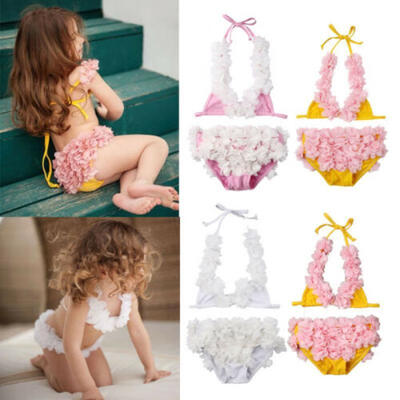 

Toddler Kid Baby Girls 3D Flower Bikini Set Swimwear Swimsuit Bathing Suit Beach