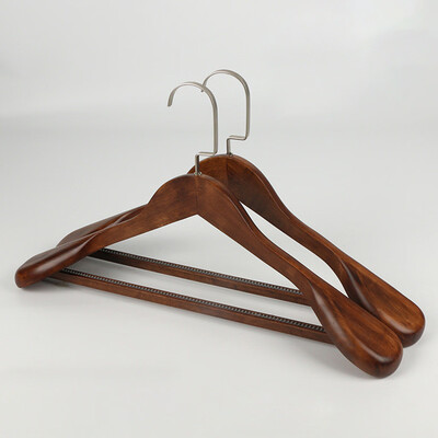 

Gobestart High-Grade Wide Shoulder Wooden Coat Hangers - Solid Wood Suit Hanger