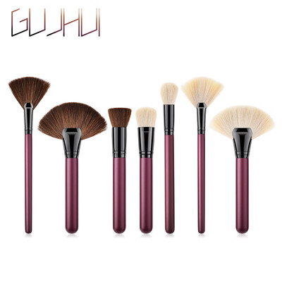 

Toponeto 7PCS Wooden Foundation Cosmetic Eyebrow Eyeshadow Brush Makeup Brush Sets Tools