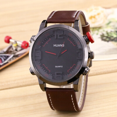 

Hot sports mens watch business casual Arabic digital big dial mens belt watch