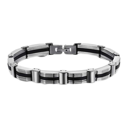 

Fashion Men Titanium Steel Bracelet Business Bangle Health Wristband Link Chain Luxury Jewelry Friendship Gifts