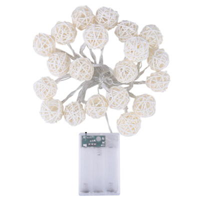 

2M 20LED Rattan Ball LED String Lighting Wedding Party Curtain Light