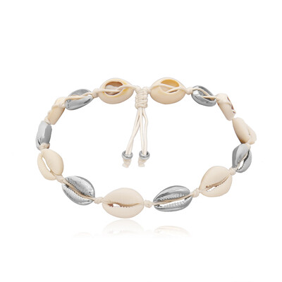

Fashion White Rope Chain Natural Seashell Choker Necklace Collar Necklace Gold Shell Choker Necklaces for Summer Beach Gifts