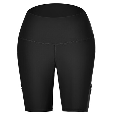 

Tailored Women High Waist Yoga Pants Side Cell Phone Pockets Sports Shorts Leggings Pants