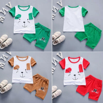 

Toddler Kids Baby Boy Casual Clothes Boys Outfits Sets T shirt Pants Dot Tops