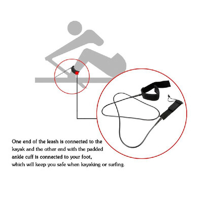 

6 - 10 feet Super Strong Kayak Sup Leash Surfboard Leash 7mm Diameter Kayak Accessory