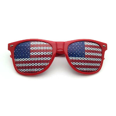 

Flag Patriotic Design Lastics Shutter Glasses Shades Sunglasses for Independence Day Party Decoration