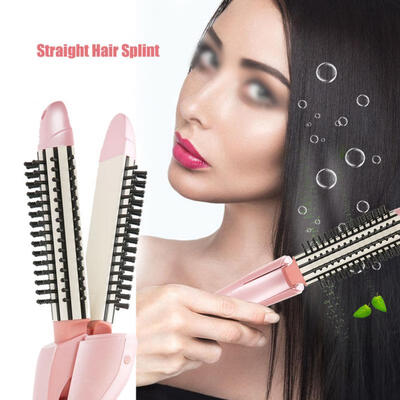 

Greensen Folding Adjustment Mini Portable Straightener & Curler Comb Hair Stick Styling Tool