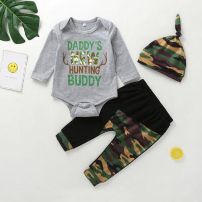 

3pcs Newborn Toddler Infant Baby Boy Girl Clothes T-shirt TopsPants Outfits Set