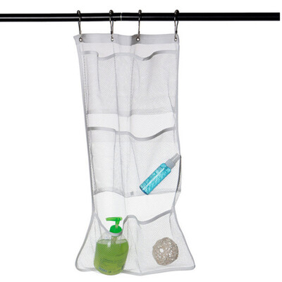 

Siaonvr 6 Pocket Bathroom Tub Shower Bath Hanging Mesh Organizer Caddy Storage Bag Hook