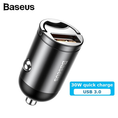 

Baseus Mini 30W Quick Charge Car Charger with USB30 or Type-C Port 12V24V PD 30 aviation alloy car charger